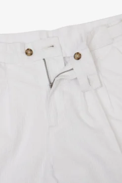 Bermuda chino rigato bianco