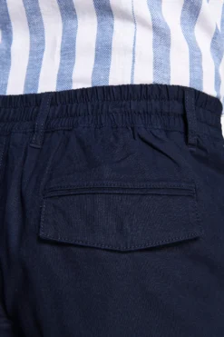 Bermuda misto lino blu