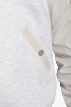 Bomber corto bimaterico DNJ grigio melange