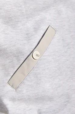 Bomber corto bimaterico DNJ grigio melange