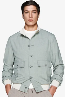 Bomber corto salvia