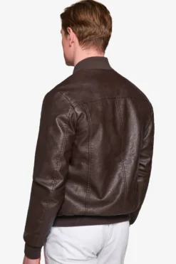Bomber in ecopelle moro