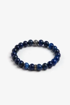 Bracciale perle medie blu