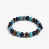 Bracciale perle medie celeste