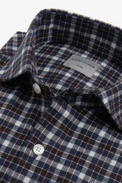 Camicia effetto flanella check moro