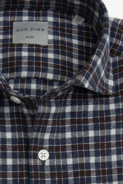 Camicia effetto flanella check moro