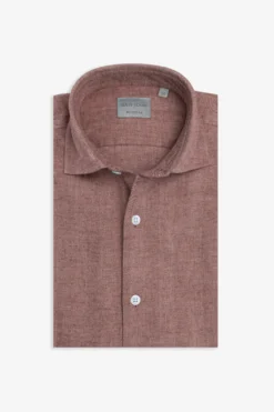 Camicia effetto flanella spigata coccio
