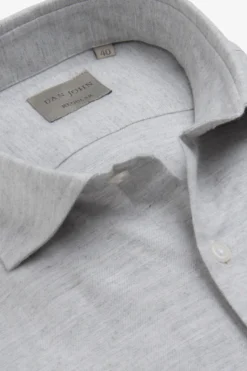 Camicia effetto flanella spigata grigio chiaro