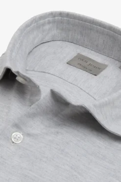 Camicia effetto flanella spigata grigio chiaro