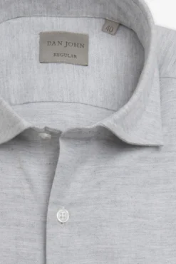 Camicia effetto flanella spigata grigio chiaro