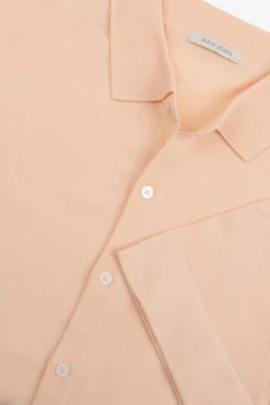 Camicia in maglia maniche corte pesca