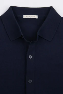 Camicia in maglia maniche corte navy