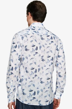 Camicia stampa all over blu