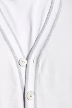 Cardigan profili rigati DNJ crema
