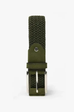 Cintura sportiva elastica intrecciata verde