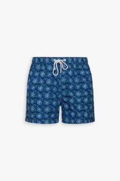 Costume da bagno fantasia fiore blu