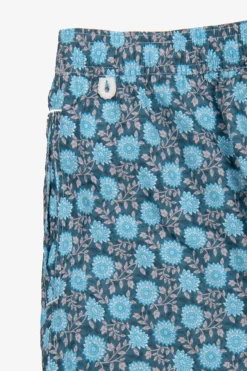 Costume da bagno stampa fiori celeste