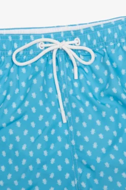 Costume da bagno stampa pinguini turchese
