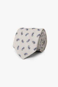 Cravatta disegno cashmere burro