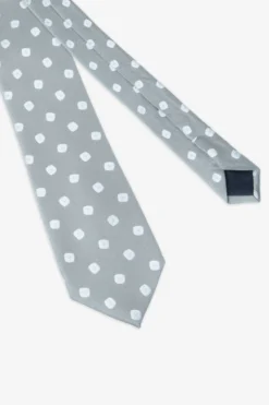 Cravatta disegno geometrico grigio