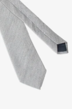 Cravatta effetto flanella grigio chiaro