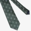 Cravatta herringbone disegno astratto verde