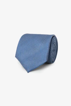 Cravatta jacquard micro fantasia cielo