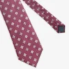 Cravatta jacquard micro fantasia bordeaux