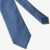 Cravatta jacquard micro fantasia blu