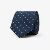 Cravatta jacquard microfiore all over blu