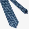 Cravatta jacquard punto e quadro avion
