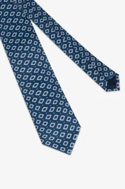 Cravatta jacquard punto e quadro avion