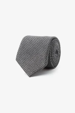 Cravatta pied de poule grigio