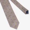 Cravatta stampa macro cerchio beige