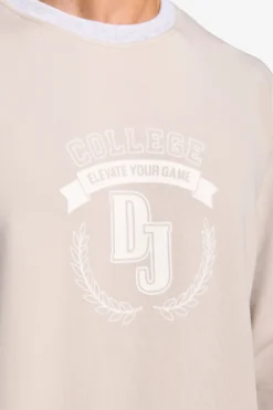 Felpa girocollo con logo DNJ mastice