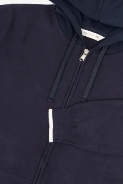 Felpa logata full zip DNJ blu