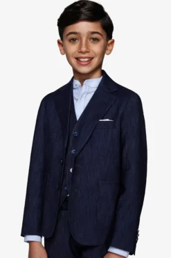 Giacca effetto denim blu scuro Kids