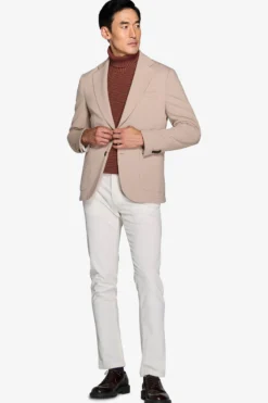 Giacca jersey stretch beige