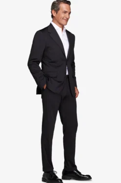 Giacca jersey tecnico nera slim