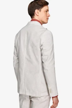 Giacca misto lino grigio chiaro