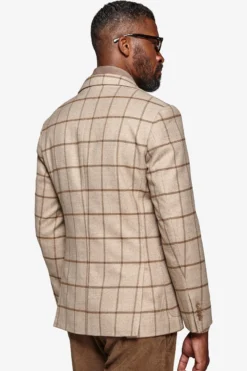 Giacca overcheck con pettorina beige