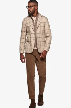 Giacca overcheck con pettorina beige
