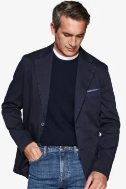 Giacca stretch armaturata blu