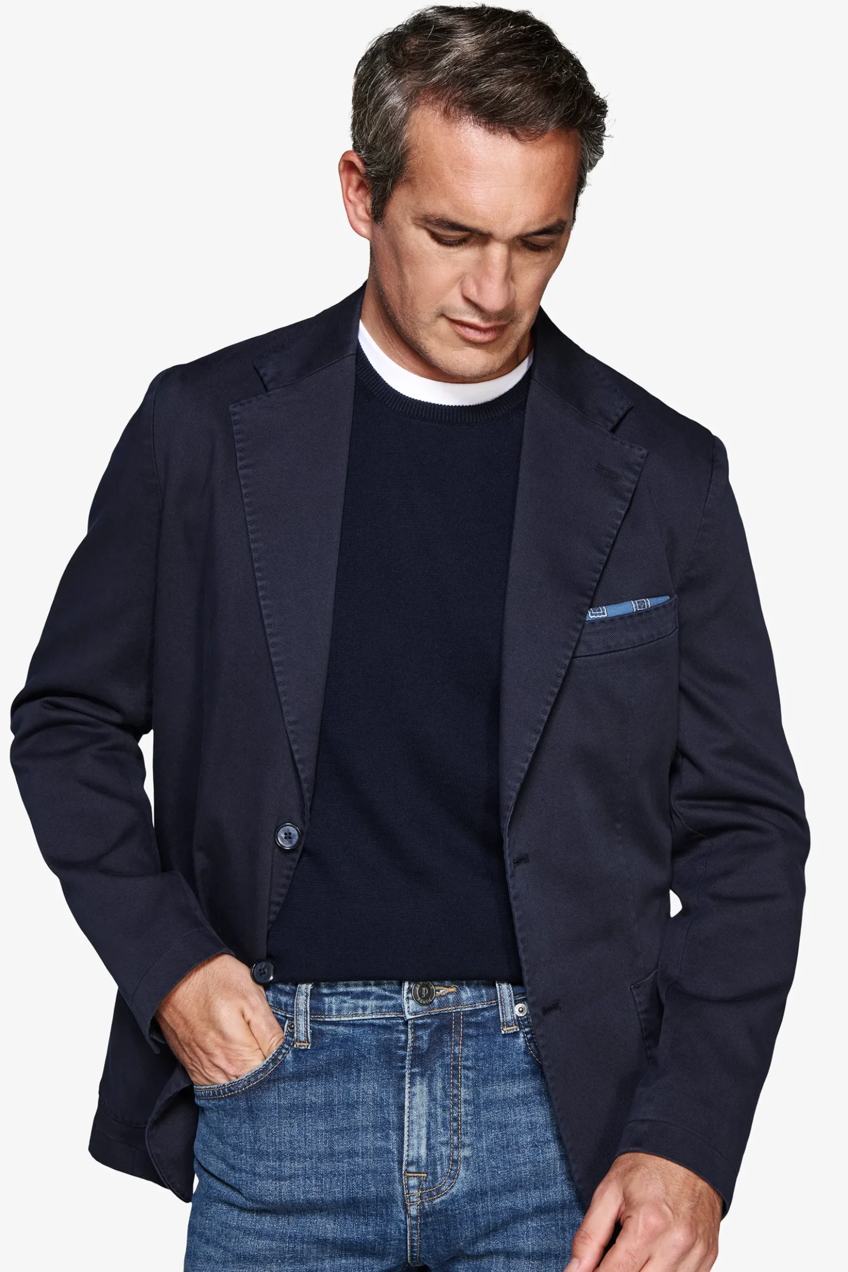 Giacca stretch armaturata blu