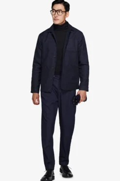 Giubbotto corto Herringbone blu