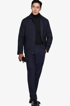 Giubbotto corto Herringbone blu