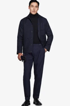 Giubbotto corto Herringbone blu