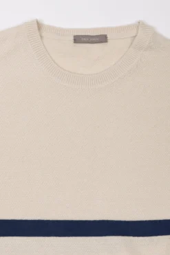 Maglia a righe piazzate ghiaccio