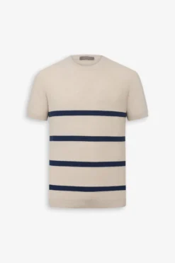 Maglia a righe piazzate ghiaccio