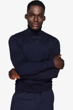 Maglia dolcevita basic blu